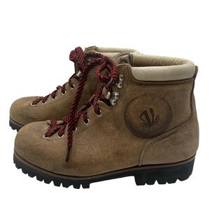Vasque Leather Hiking Boots Mens Size 7.5 Made In Italy Vintage Vibram Soles